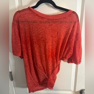 We The Free Bright Red Short Sleeve Tee size small EUC